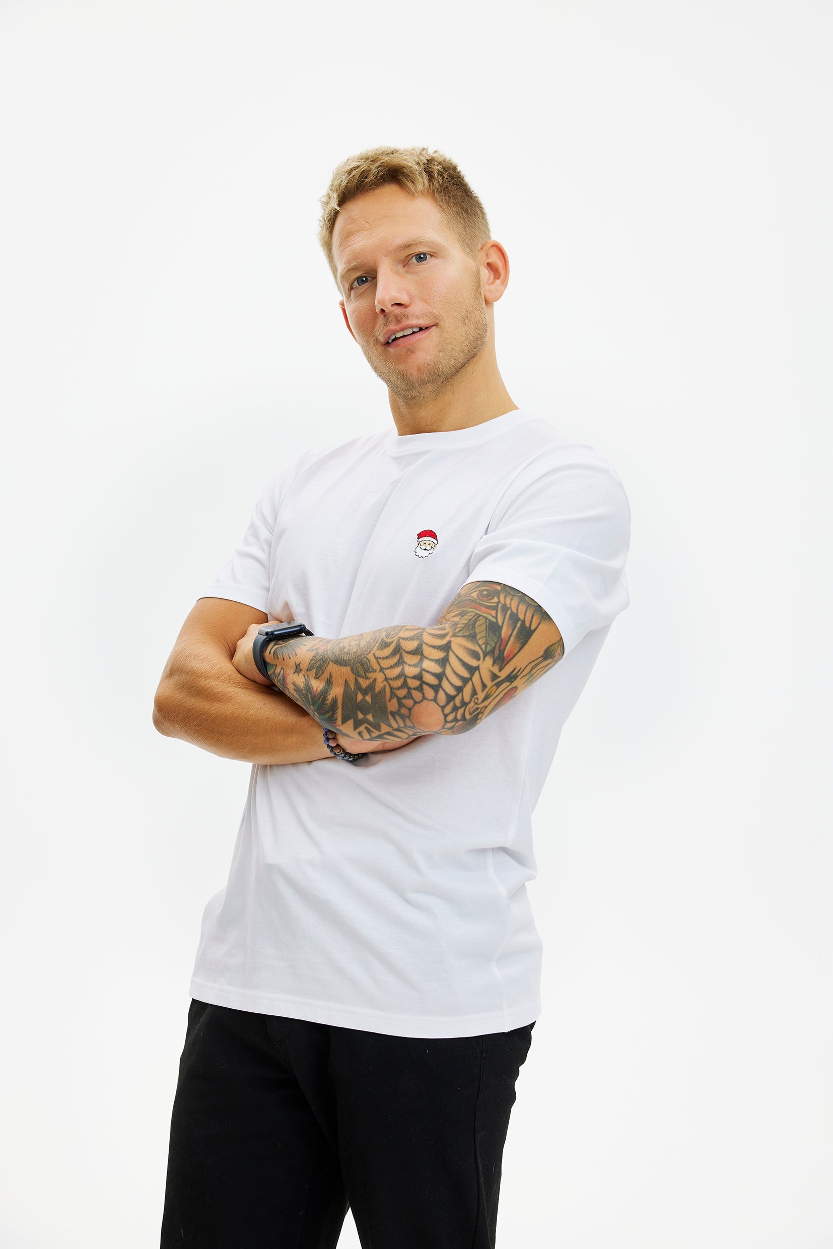 The Santa Claus T-shirt white - Herr